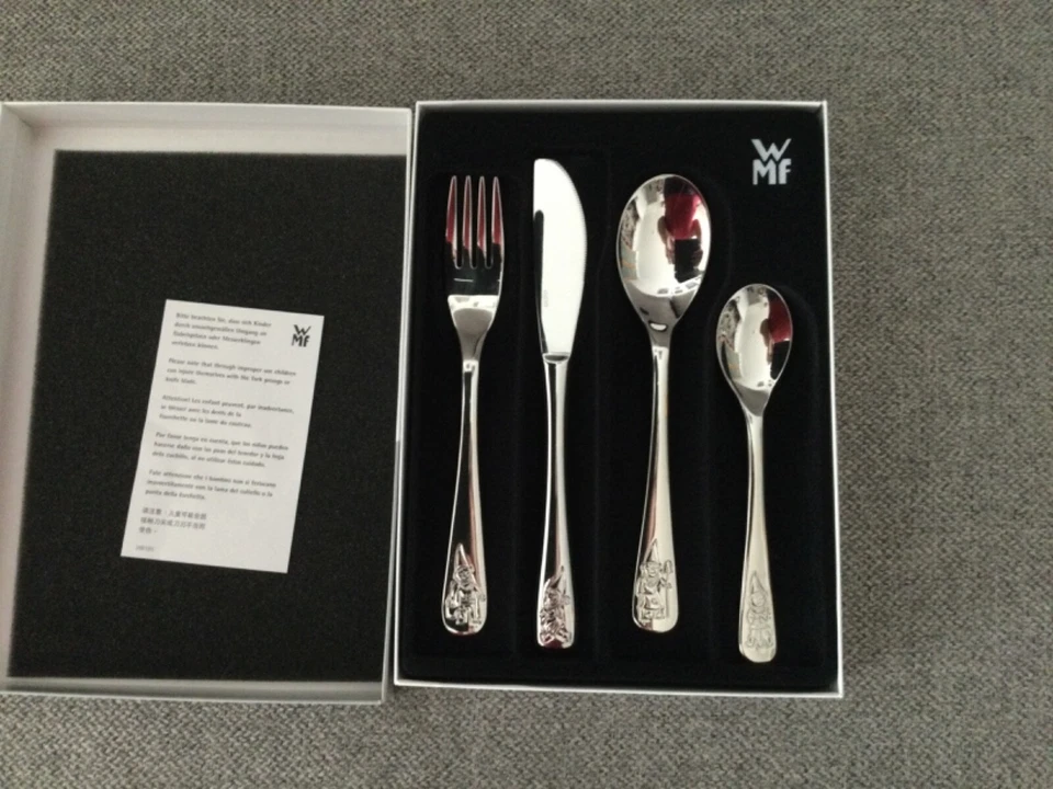 WMF Kinderbesteck Zwerge 4-teilig aus Cromargan - Bild 2 von 4