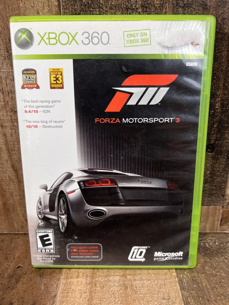 Forza Motorsport 3, Microsoft Xbox 360, 2009 Racing Video Game, Rated E  882224866484