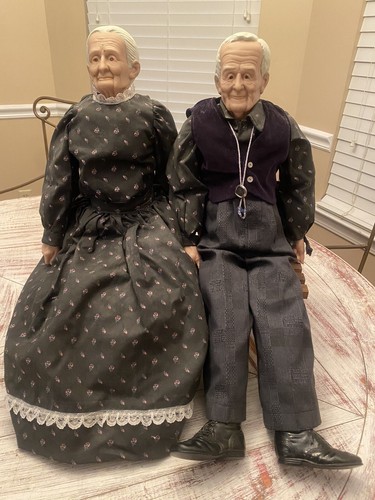 UNGLAUBLICHE alte William Wallace Jr Oma & Opa Porzellan Puppen - Bild 1 von 5