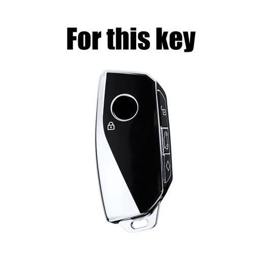 Silicone Key Chain Ring Fob Cover Case Shell For BMW Ix I7 Xm X7 X5 2023 2024 25 - Picture 2 of 10