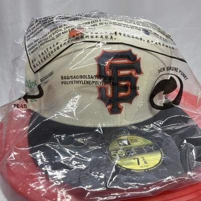 NEW ERA FITTED HAT MIDNIGHT ORGANIC X HUF X LARRY JUNE SF GIANTS 7 3/8 CAP RARE