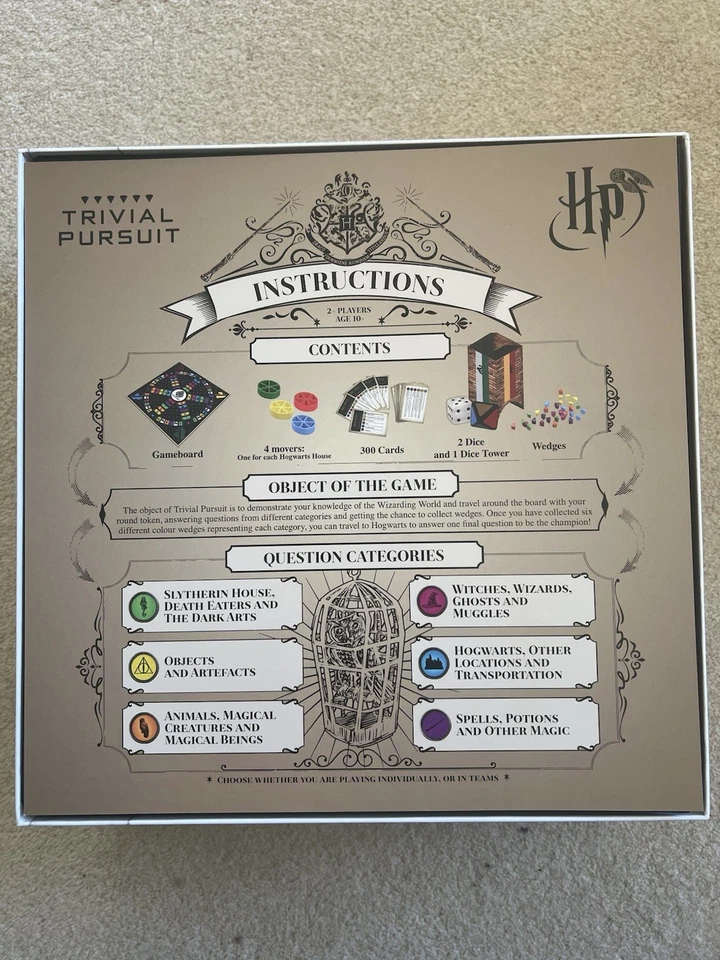 Winning Moves Harry Potter Trivial Pursuit Ultimate Board Game. Complete. VGC - Image 4 of 4
