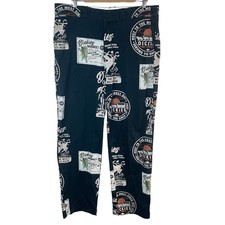 Dickies Greensburg Relaxed Staright Leg Pants Vintage Western Print Men 36 Green