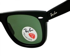 Ray-Ban RB2140 Original Wayfarer Black Frame Polarized Green Lens 50mm Unisex 10