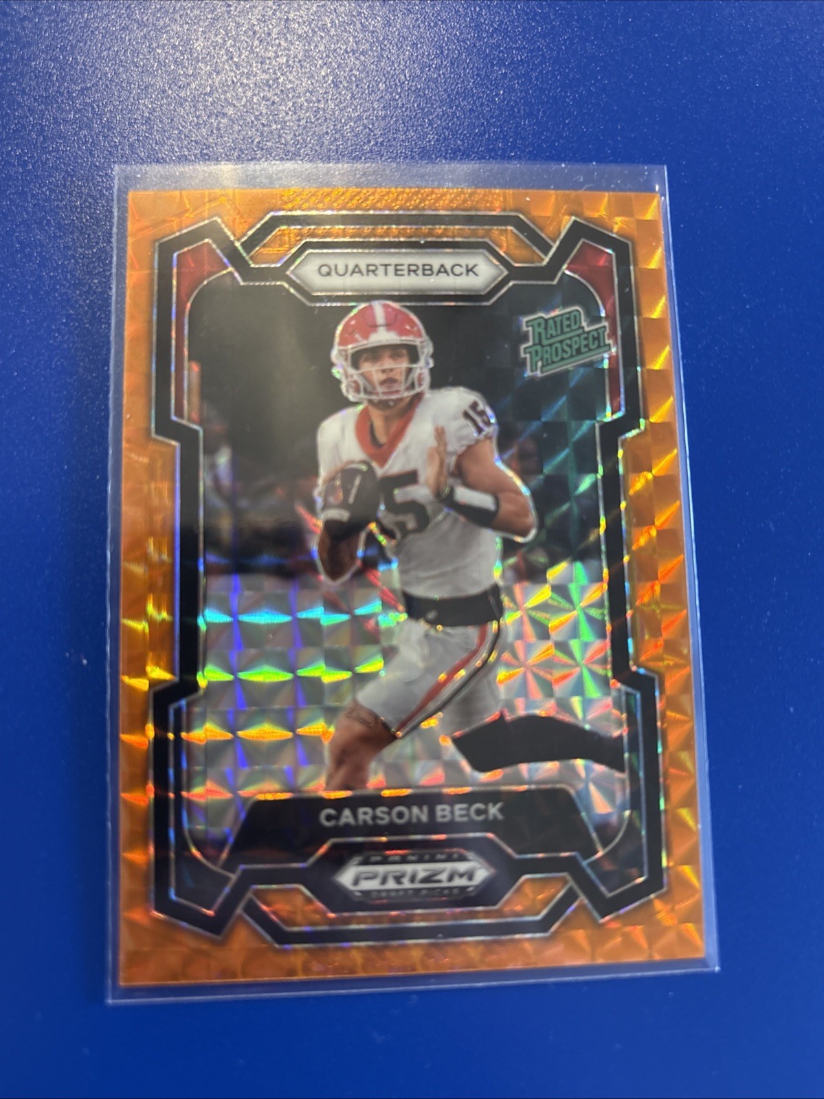 2024 Panini Prizm Draft Picks - Carson Beck #130 Orange Finite /39