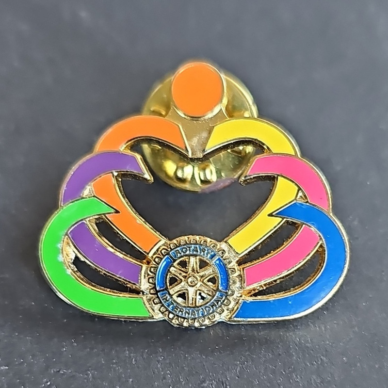 Rotary International Multicolor Enamel Lapel Pin Collectible Badge