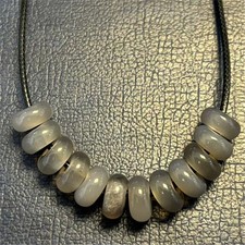 4DGMN20 20pcs 10x4mm Natural Grey Agate Large Hole Beads