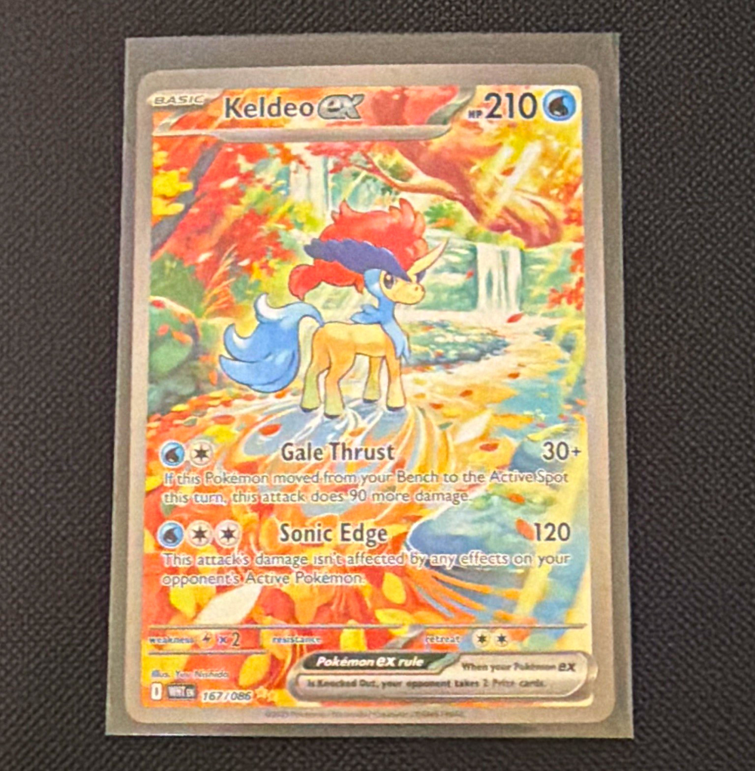 Pokemon TCG Keldeo ex 167/086 SV: White Flare Full Art Holo English HP 210