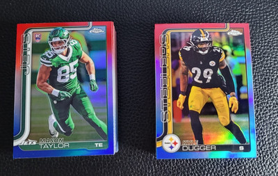 2025 Topps Chrome Football Red, White, and Blue Refractor -  Pick Your Own