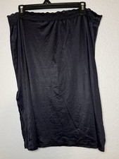 Vanity Fair Black Lace Half Slip Stretch Nylon Spandex 2XL REG 24 Women's