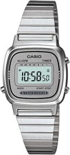 Casio Vintage Women's Silver Digital Grey Dial Watch LA670WA-7DF