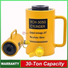 New 30 Ton Hydraulic Cylinder Hollow Jack 2" 50mm Single Acting Stroke Ram Jack