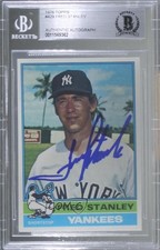 BAS 1976 Topps Fred Stanley #429 BGS Authentic Auto 0o9