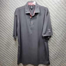 FootJoy FJ Men XL Athletic Fit Polo Shirt Golf Gray Performance Stretch