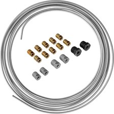 4LIFETIME Galvanized Steel Brake Line Kit - 3/16" X 25Ft Replacement Set - Profe