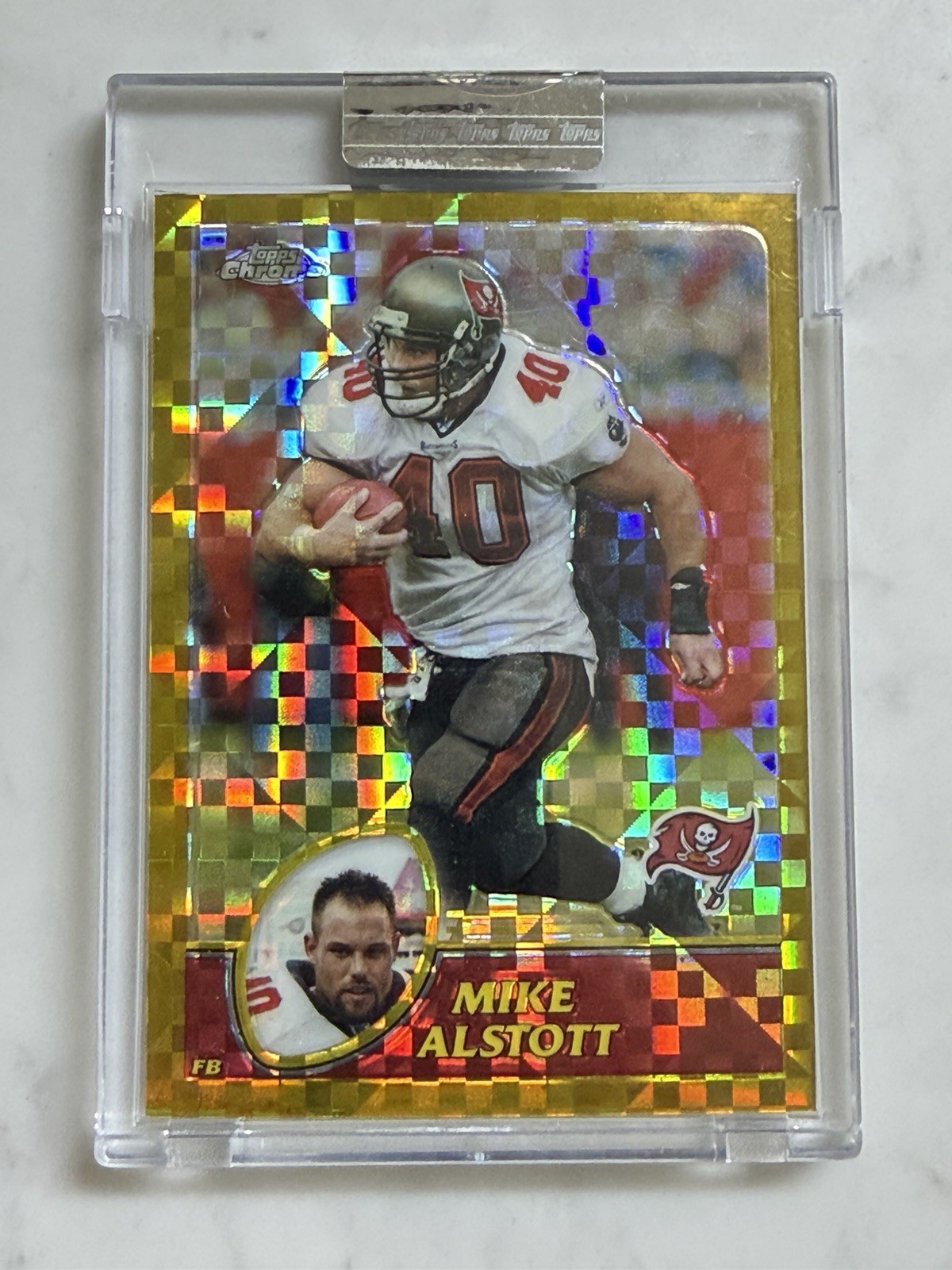 2003 Topps Chrome Gold XFractor Uncirculated Mike Alstott /101 Tampa Bay Bucs