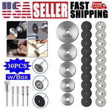 30Pcs For Dremel Rotary Tool Accessories Cutting Wheel Set Drill w/ 1/8" Mandrel