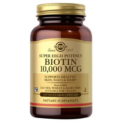 Biotin Super High Potency 120 Veg Caps 10000 Mcg