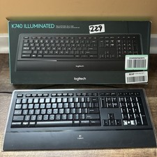 Logitech K740 Illuminated USB Wired Keyboard Y-UY95  Sticky Keys Missing 1 Num 