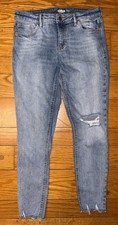 Girls Old Navy Rockstar Super Skinny Ankle Blue Distressed Jeans Size 6