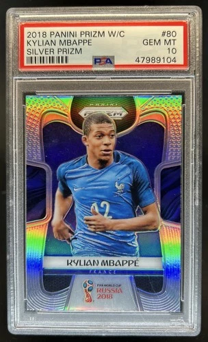 2018 Panini Prizm World Cup Kylian Mbappe Silver #80 France PSA 10 GEM MINT