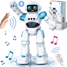 VATOS Robot Toys for Kids - Smart Talking Voice Remote Control Robot, Gesture...