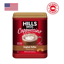 Hills Bros. Instant Cappuccino Mix, English Toffee (16 Oz, Pack of 1)