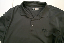 Callaway Opti Dri Mens Size XL Polo Golf Shirt Gray Striped Short Sleeve Collar