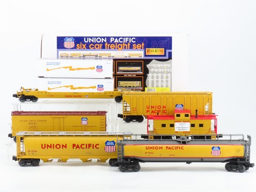 Juego de 6 vagones de carga surtidos Union Pacific calibre O 3 rieles MTH Rail King 30-7005 UP | Condition: Used