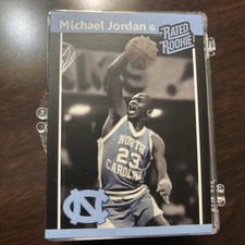 Michael Jordan Rated Rookie 1983 North Carolina Tar Heels Basketball Card. rookie card picture
