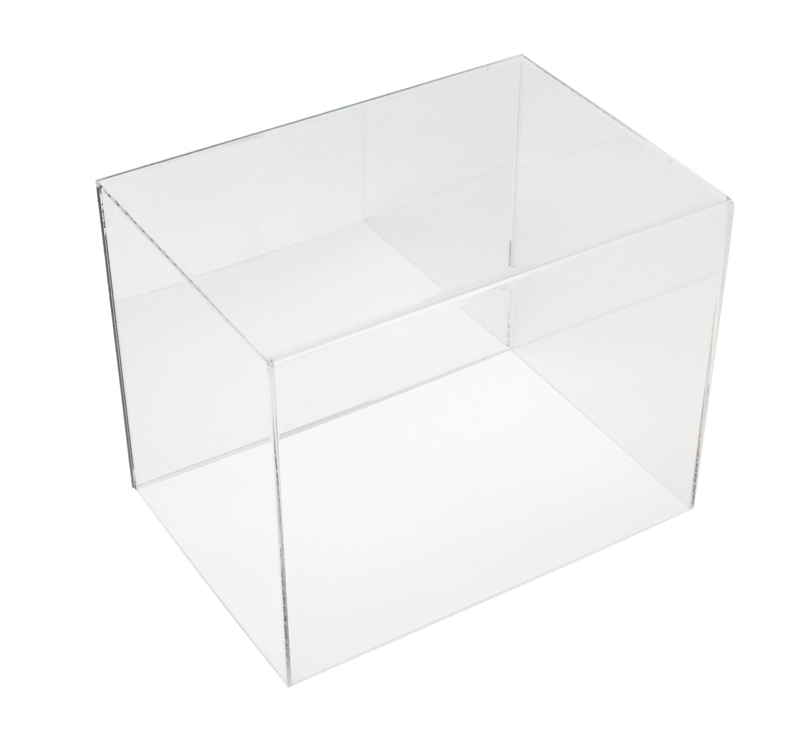 Mini Football Helmet Display Cases-Clear w/ Mirror & Black Risers(A003)