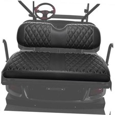 Golf Cart Rear Seat Covers for EZGO Club Car Fit Aftermarket Rear Seat Black