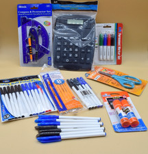 LOT OF MIX OFFICE / SCHOOL SUPPLIES PEN, PENCILS, GLUE, MARKERS   