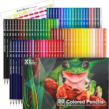 80 Colored Pencils Soft Core Color Set, L pices de Colores Profesionales Artista
