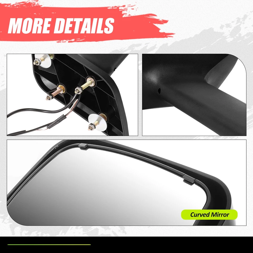 Sequential LED Arrow Pattern Side Hood Mirrors for MV607 RH613 HV LT625 18-22 - Imagem 4 de 4