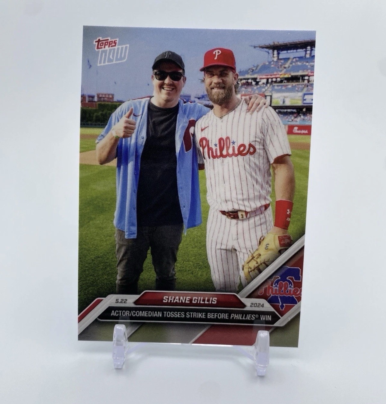 Shane Gillis 1st Pitch Bryce Harper 2024 MLB TOPPS NOW #224 /2919