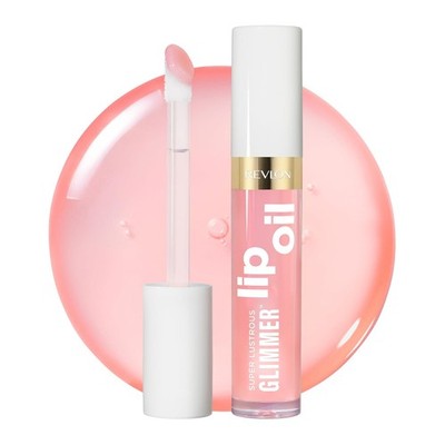 REVLON Super Lustrous Glimmer Lip Oil, Moisturizing & Tinted, Shiny Finish,...