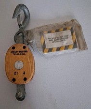 Vintage Crosby Western 21-4 Pulley Block & Tackle Wheel Pulley TULSA OKLA. TOOL