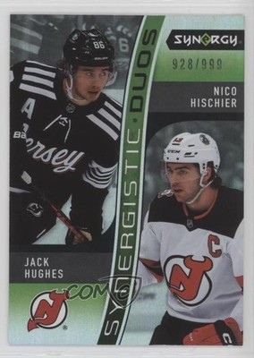 2023 Synergy Synergistic Duos Star-Star 928/999 Jack Hughes Nico Hischier 0z0v