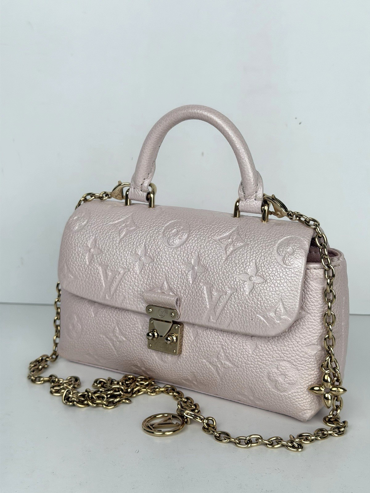 Louis Vuitton Nano Madeleine Bag in Pink Monogram Empreinte Leather NFC C5