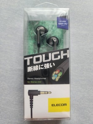 ELECOM Wired Earphones EHP-FS10IABK Black Semi-Open Earbuds Fast Music Japan