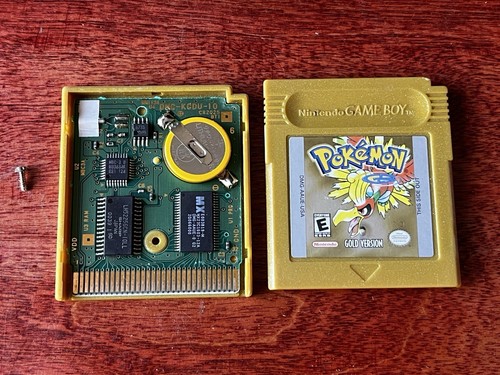 Pokémon Gold Version GBC (Game Boy Color, 2000) *New Battery* Authentic - Bild 2 von 2