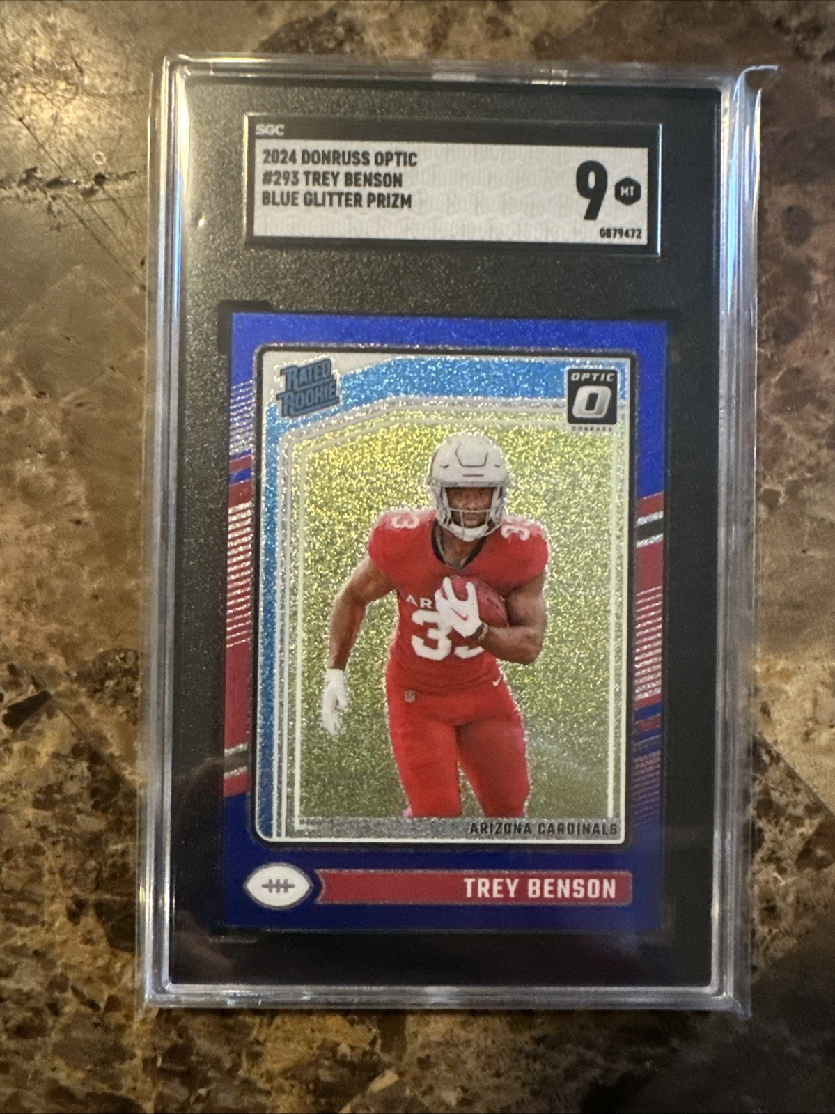 2024 Panini Donruss Optic - Rated Rookie Trey Benson #293 Blue Glitter Prizm...