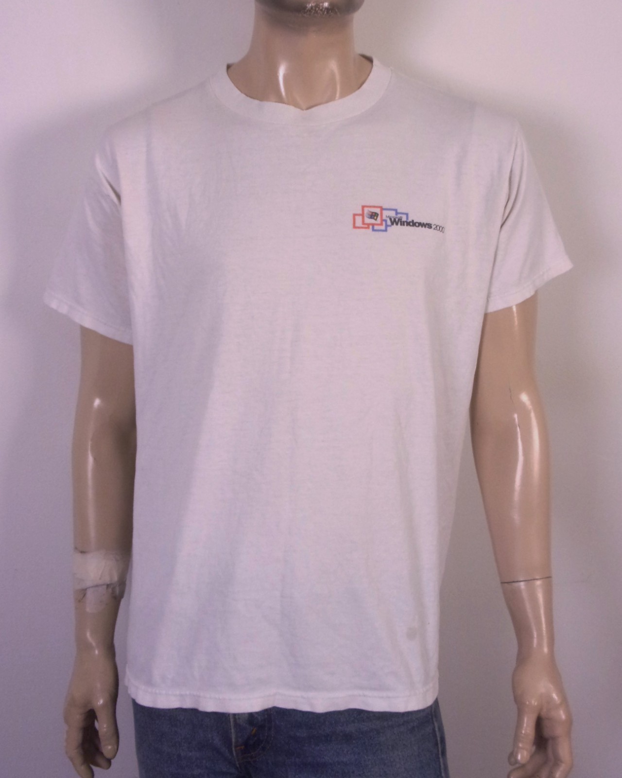 vintage 90s 00s Y2K rare Microsoft Windows 2000 T-Shirt Global Launch Dell HP XL