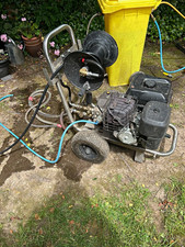 Petrol Cold Water Pressure Washer, Integrated Hose Reel, Hose, Metal,
