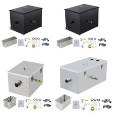 8-30LBS Commercial Catering Grease Trap Steel Waste Fat Interceptor Separator