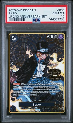 2025 ONE PIECE JAPANESE 2ND ANNIVERSARY SET #083 SABO PSA 10 | eBay
