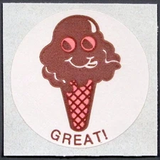 CTP 1977 Scratch and Sniff Sticker CHOCOLATE