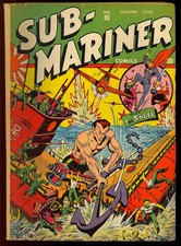 Sub-Mariner Comics #10 Japan WWII Cover Original Owner Timely Comic 1943 VG