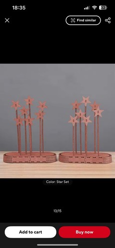 Juego de figuras de belén con establo expositor María José soporte de Navidad estrellas bebé - Imagen 7 de 7